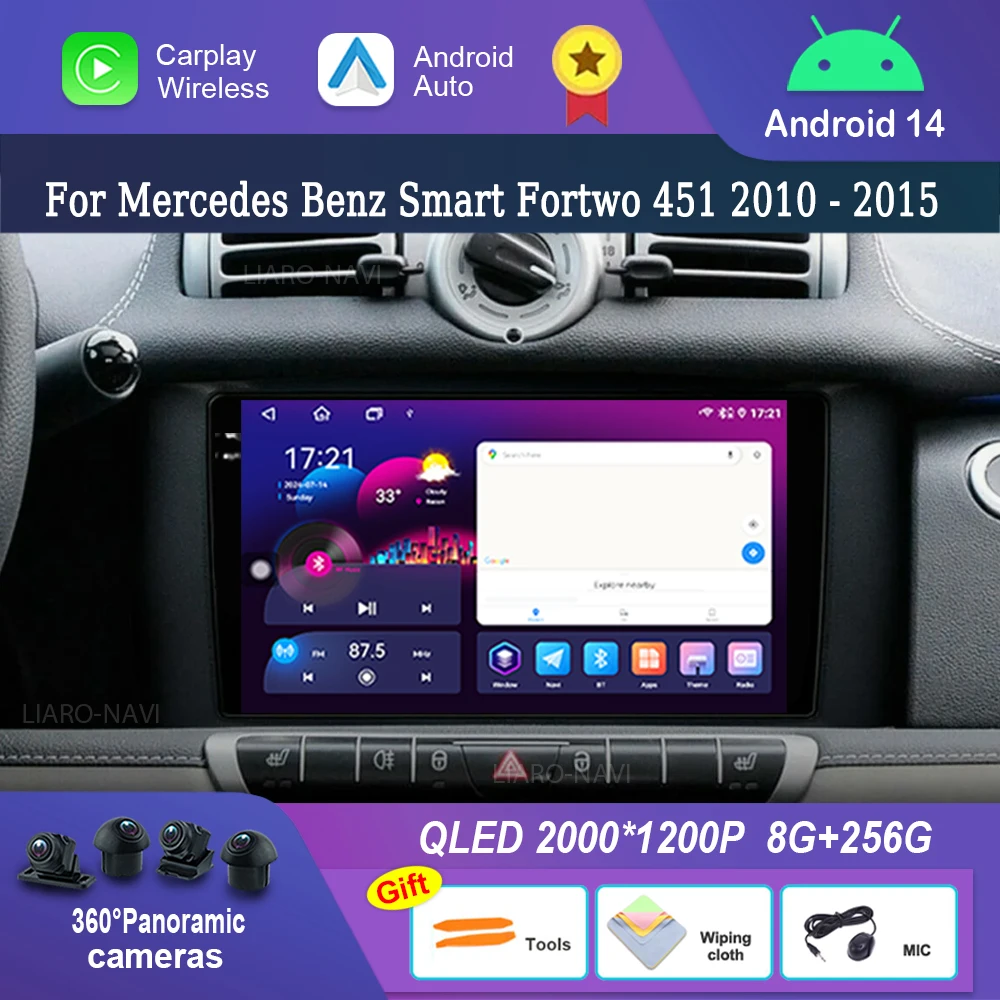 Для Mercedes Benz Smart Fortwo 451 2010-2015 Автомобильный Android 14 DSP Стерео 4G Навигация GPS WiFi QLED Сенсорный экран Bluetooth
Для Mercedes Benz Smart Fortwo 451 2010-2015 Автомобильный Android 14 DSP Стерео 4G Навигация GPS WiFi QLED Сенсорный экран Bluetooth