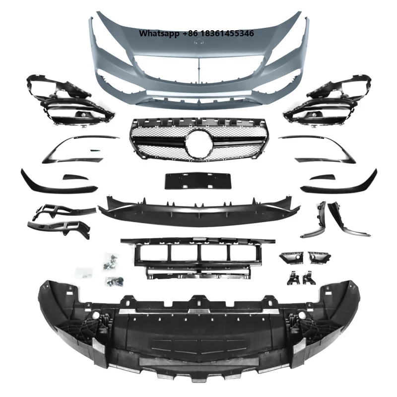 For CLA Class W117 Pre LCI 2014-2016 Upgrade to LCI 2017+ with Front Grill Exterior Refit PP Material Front Bumper Body Kit
For CLA Class W117 Pre LCI 2014-2016 Upgrade to LCI 2017+ with Front Grill Exterior Refit PP Material Front Bumper Body Kit