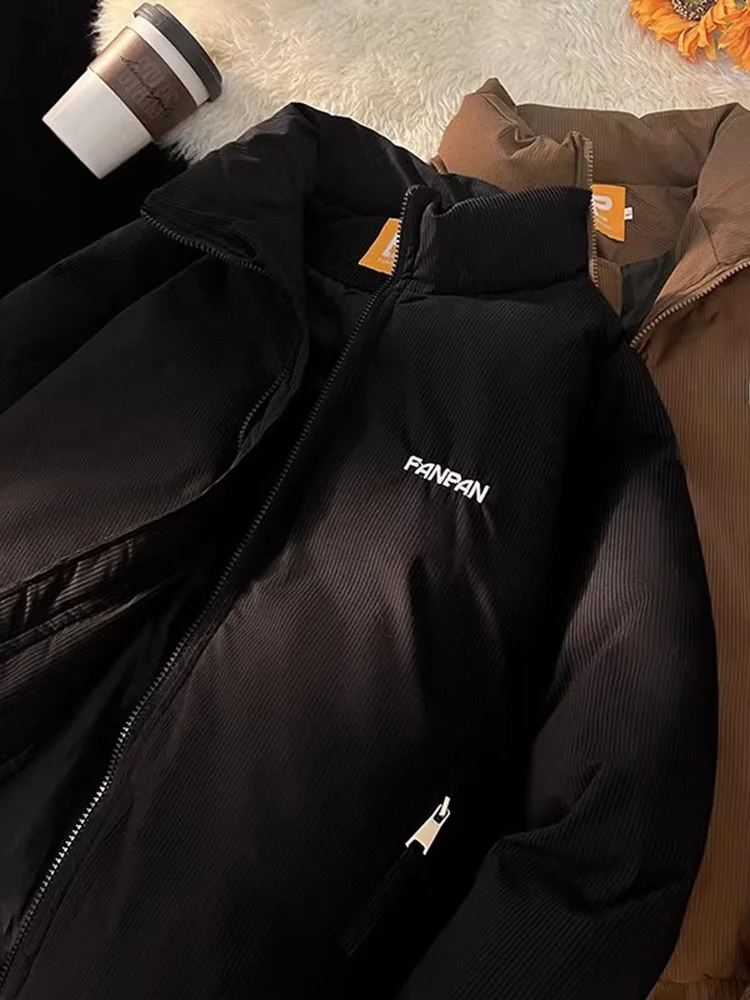 Men's Thiened Winter Cotton Jaet Stand Collar Bread Sle Oversize Striped Embroidery Warm Outerwear Casual Cleanfit
Men's Thiened Winter Cotton Jaet Stand Collar Bread Sle Oversize Striped Embroidery Warm Outerwear Casual Cleanfit