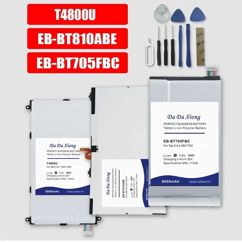 DaDaXiong EB-BT705FBC EB-BT810ABE tablet battery For Samsung Galaxy Tab S2 9.7 T815C S2 T813 T815 T819C SM-T815 SM-T810 SM-T817A
DaDaXiong EB-BT705FBC EB-BT810ABE tablet battery For Samsung Galaxy Tab S2 9.7 T815C S2 T813 T815 T819C SM-T815 SM-T810 SM-T817A