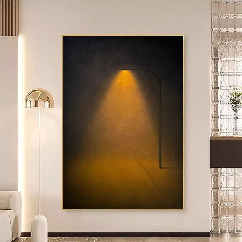 Pure hand-painted oil wabi sabi retro style sofa background wall hanging paintings, dusk street lights modern
Pure hand-painted oil wabi sabi retro style sofa background wall hanging paintings, dusk street lights modern