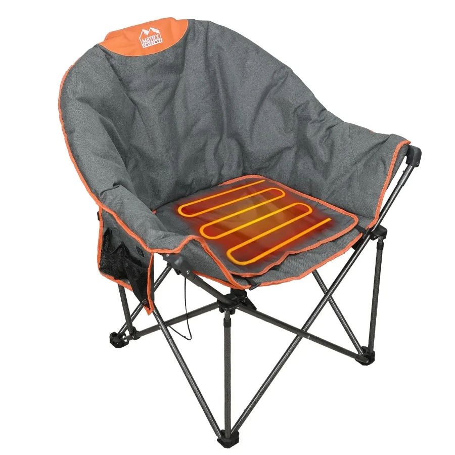 M8TRX Heated Camping Chair for Outdoor Use Extra-Wide Folding Seat with USB Charging Port, 350 lbs Capacity, Black, Instant War
M8TRX Heated Camping Chair for Outdoor Use Extra-Wide Folding Seat with USB Charging Port, 350 lbs Capacity, Black, Instant War