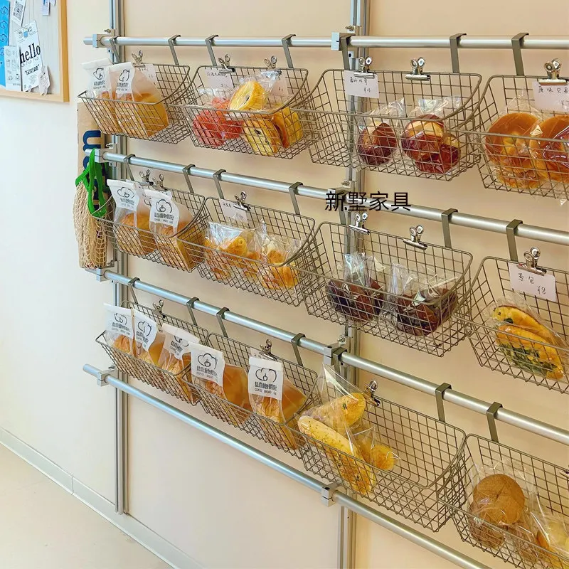 Coffee shop hanging basket storage rack niche display basket rack aluminum profile storage frame
Coffee shop hanging basket storage rack niche display basket rack aluminum profile storage frame