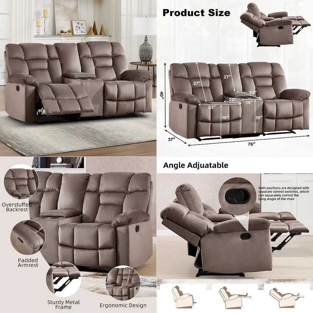 Recliner Sofa with Heat and Massage, WallHugger Reclining Sofa with Cup Holders and USB Port, Big Large 3Seater RV Recliner Cou
Recliner Sofa with Heat and Massage, WallHugger Reclining Sofa with Cup Holders and USB Port, Big Large 3Seater RV Recliner Cou