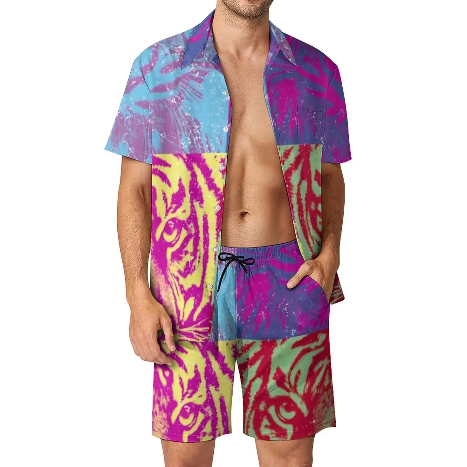 Colorblock Shirt 2Pcs Suit 3D print Shirts Beach Shorts Oversized 2Pcs Short sleeve Vacation Hawaiian trend Streetwear Man Suits
Colorblock Shirt 2Pcs Suit 3D print Shirts Beach Shorts Oversized 2Pcs Short sleeve Vacation Hawaiian trend Streetwear Man Suits