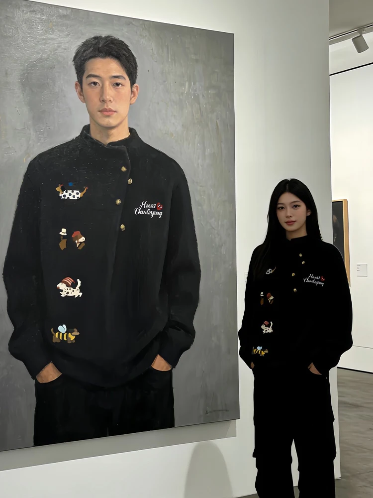 Мужской зимний свитер с мультяшным принтом собаки, высоким воротом, необычными пуговицами и длинными рукавами, базовый слой для ношения под верхней одеждой
Мужской зимний свитер с мультяшным принтом собаки, высоким воротом, необычными пуговицами и длинными рукавами, базовый слой для ношения под верхней одеждой