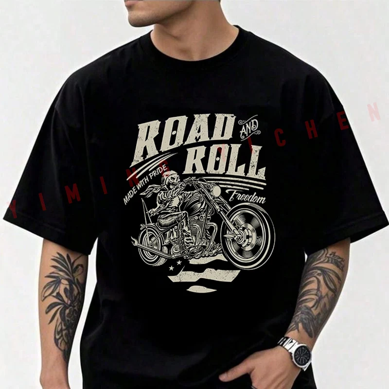 Road And Roll Freedom Vintage Motorcycle Cotton Casual T-shirts Mens Summer Cycling Sportswear Top Tees 2026
Road And Roll Freedom Vintage Motorcycle Cotton Casual T-shirts Mens Summer Cycling Sportswear Top Tees 2026