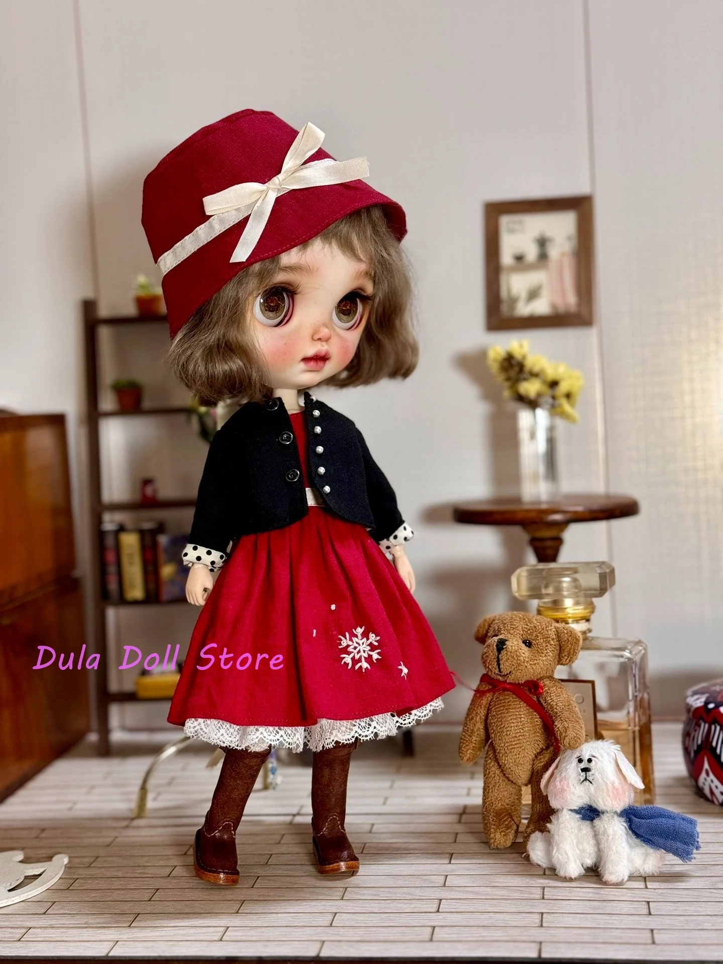 Dula Doll Christmas and New Year's New red skirt dress for Blythe ob24 ob22 Landoudou Landazz bjd doll
Dula Doll Christmas and New Year's New red skirt dress for Blythe ob24 ob22 Landoudou Landazz bjd doll
