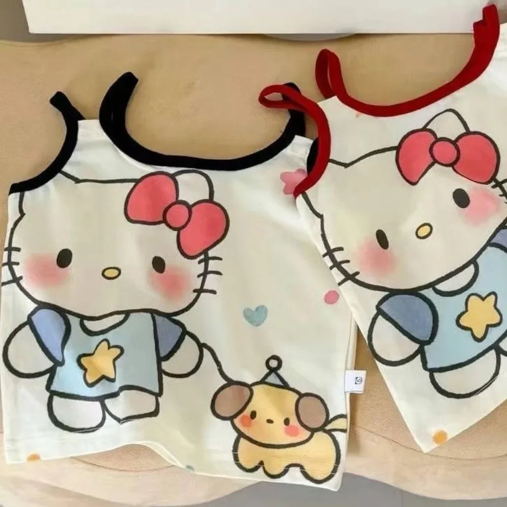 2025 Summer Hello Kitty Kawaii Anime Sanrio Ins Baby Vest Clothes Cute Children Suspenders Shirt Lovely Gifts for Girls
2025 Summer Hello Kitty Kawaii Anime Sanrio Ins Baby Vest Clothes Cute Children Suspenders Shirt Lovely Gifts for Girls
