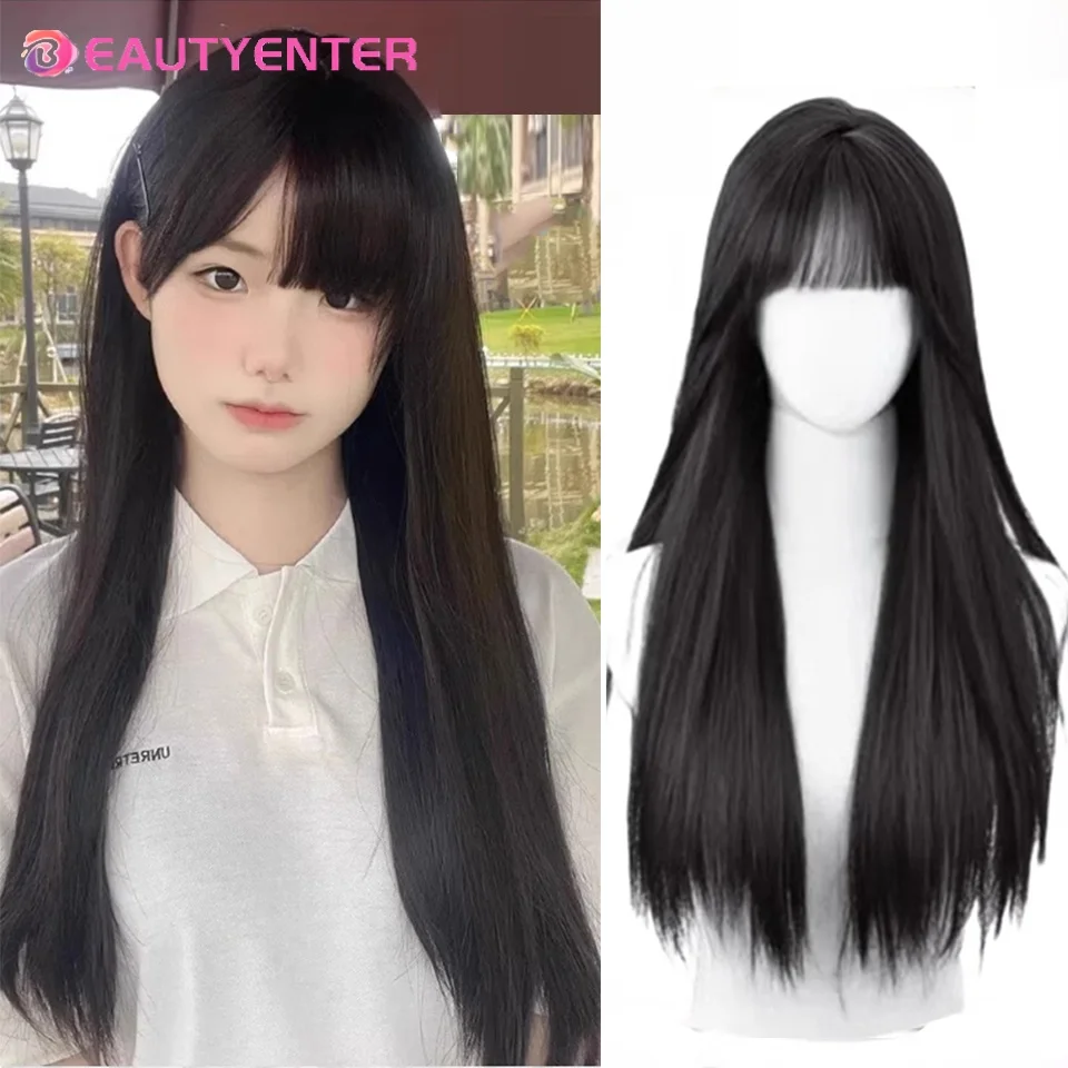 Natural Long Straight Brown Hair Wig for Women Full Head Cover Black Long Straight Hair Lace Frontal Wig Face Suitable
Natural Long Straight Brown Hair Wig for Women Full Head Cover Black Long Straight Hair Lace Frontal Wig Face Suitable