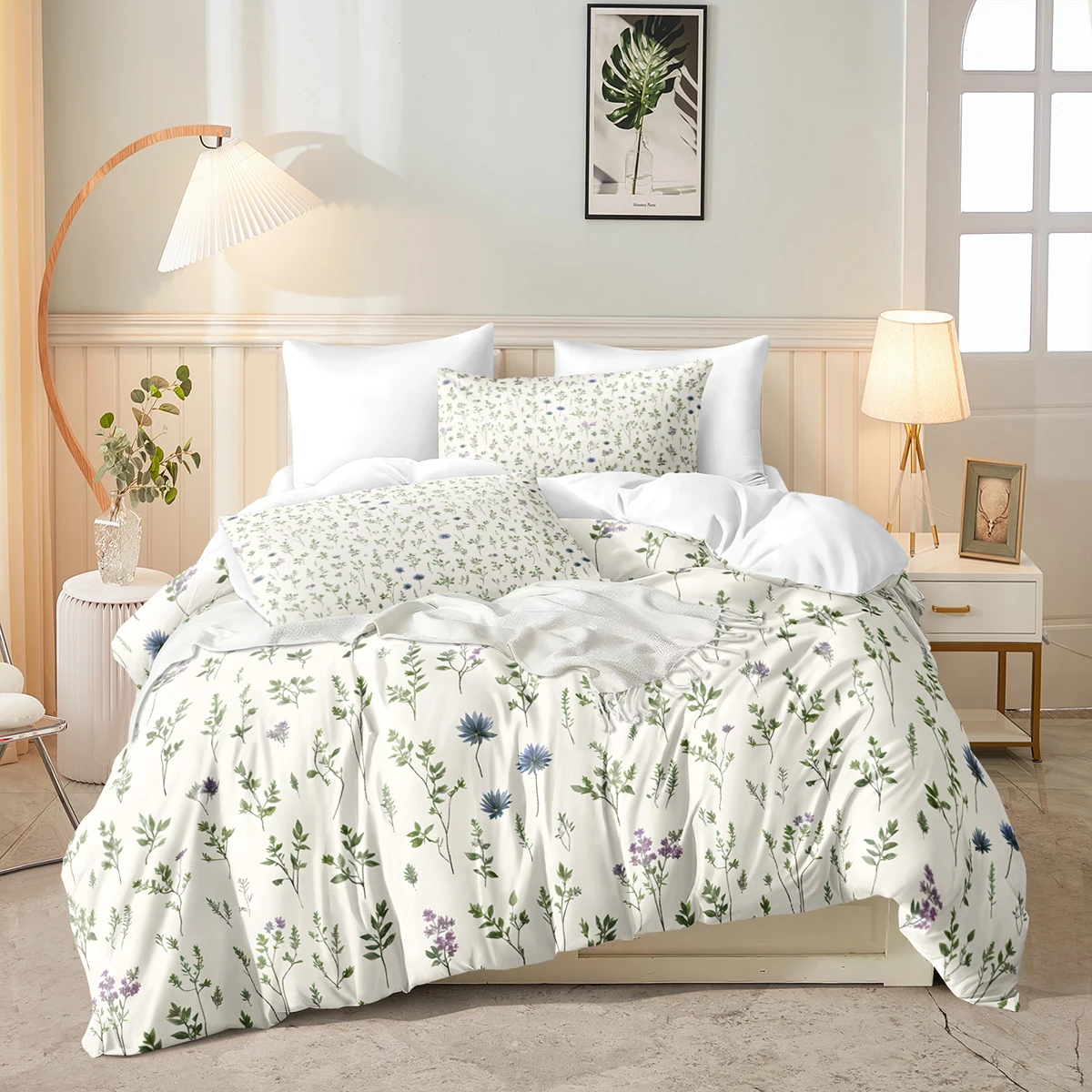 White Flowers Duvet Cover Set Romantic Purple Floral Quilt Cover Lightweight Soft Bedding Comforter Cover Bedroom Decor
White Flowers Duvet Cover Set Romantic Purple Floral Quilt Cover Lightweight Soft Bedding Comforter Cover Bedroom Decor