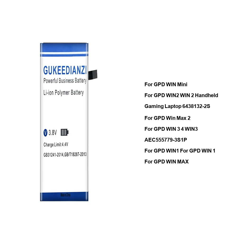 Tablet Battery Premium Replacement WIN2 AEC634791-4S1P 565774-3S 4400-20000mAh For Gpd Win 1 2 3 4 Max Mini
Tablet Battery Premium Replacement WIN2 AEC634791-4S1P 565774-3S 4400-20000mAh For Gpd Win 1 2 3 4 Max Mini