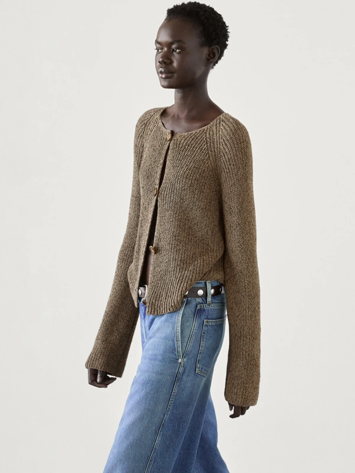 Pure Cotton Knitted round Ne Open Front Sweater ort Outerwear Women's Faion Commute Sle Straight Cut Long Sve
Pure Cotton Knitted round Ne Open Front Sweater ort Outerwear Women's Faion Commute Sle Straight Cut Long Sve