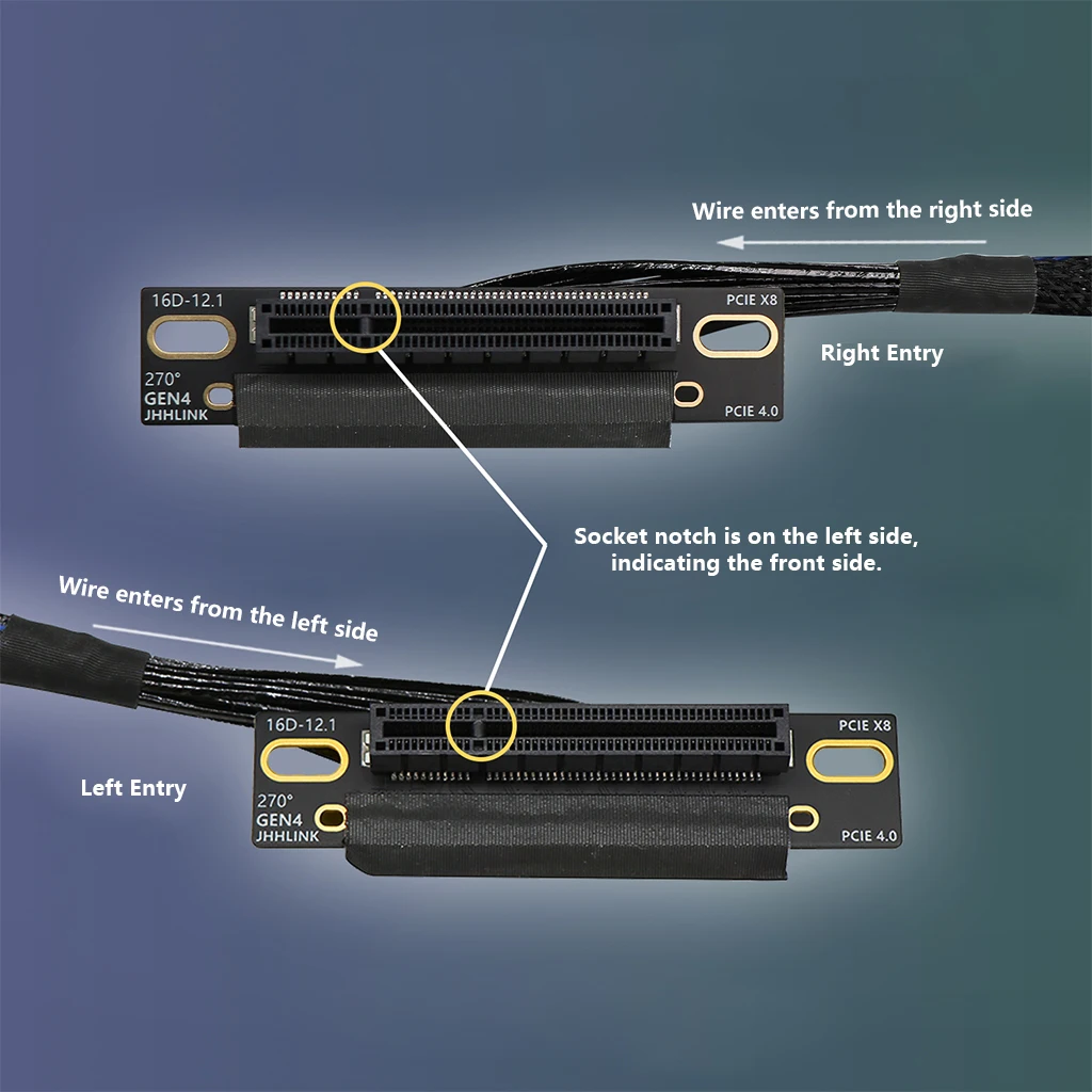 Slim Version GPU Extension Cable PCIe 4.0 X8 to X8/X16 Silver-Plated AI Server Adapter Cable PCI-E 16GB\S GEN4
Slim Version GPU Extension Cable PCIe 4.0 X8 to X8/X16 Silver-Plated AI Server Adapter Cable PCI-E 16GB\S GEN4