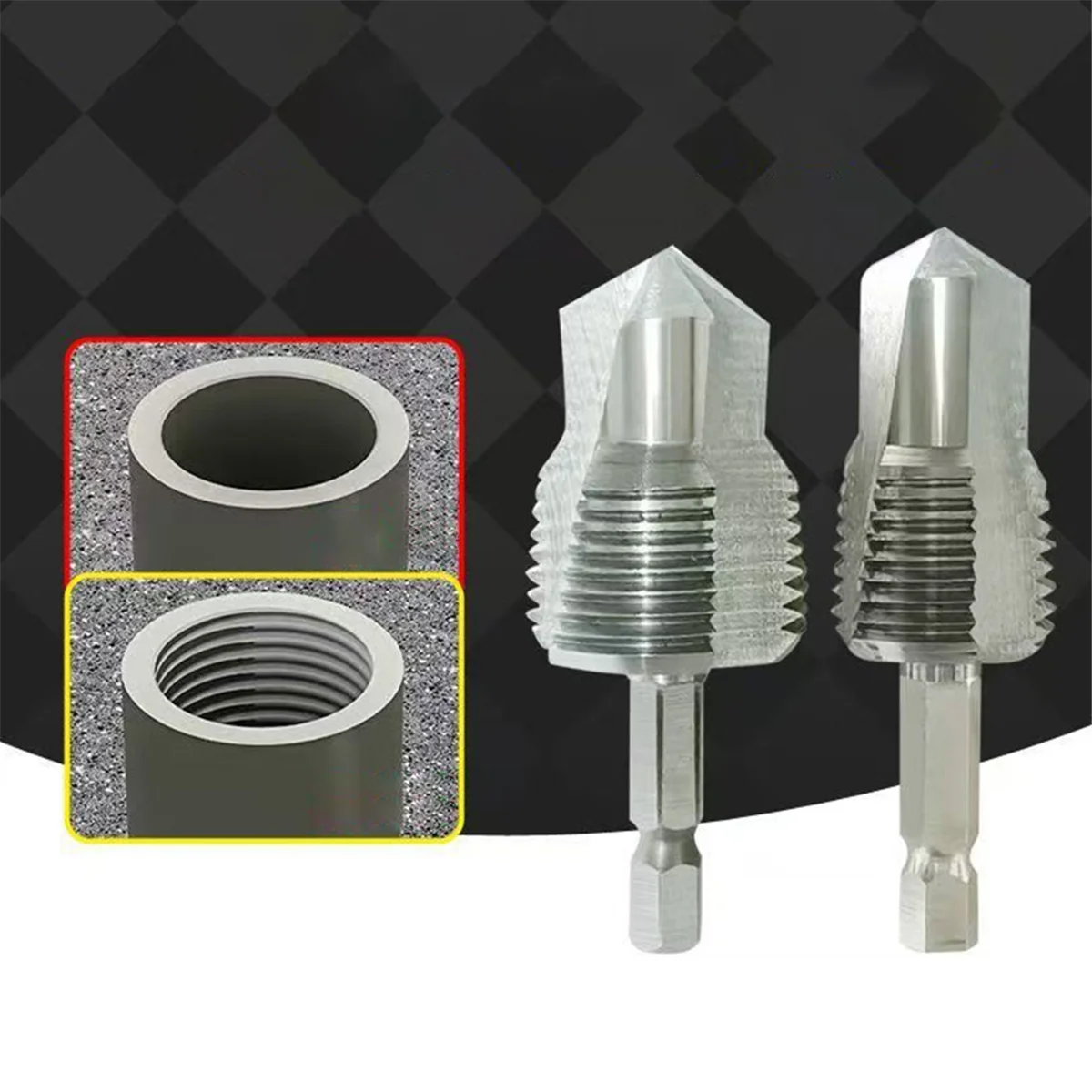 A002 PPR Lifting Drill Bit ThreeBlade Thread Drill Bit Tapping-Drilling-Expansion Water Tube Expansion Hole Opener Bit
A002 PPR Lifting Drill Bit ThreeBlade Thread Drill Bit Tapping-Drilling-Expansion Water Tube Expansion Hole Opener Bit