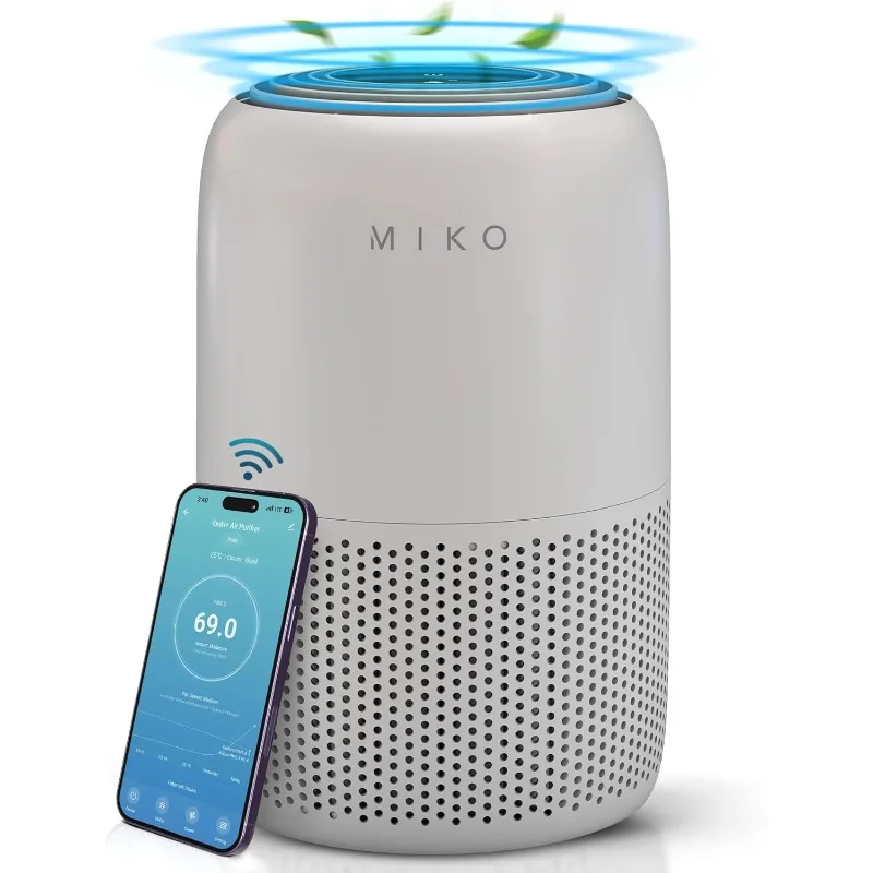 MIKO Air Purifier for Home Allergies Pets hair in Bedroom, Covers Up to 1200 ft Smart WiFi with 3-in-1 Filter with HEPA sleep
MIKO Air Purifier for Home Allergies Pets hair in Bedroom, Covers Up to 1200 ft Smart WiFi with 3-in-1 Filter with HEPA sleep
