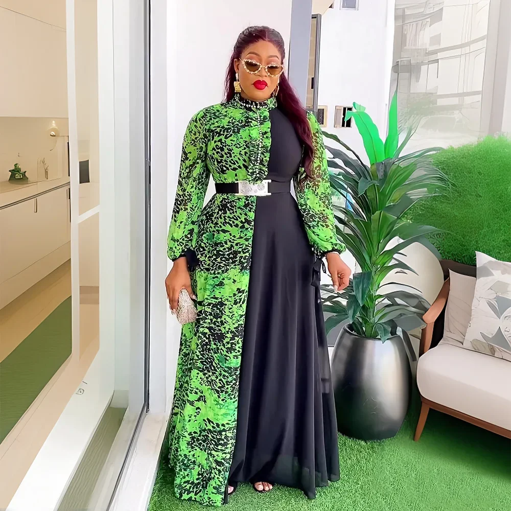Elegant African Dresses for Women 2024 Summer Fashion Long Sleeve Muslim Print Wedding Evening Party Chiffon Maxi Dress
Elegant African Dresses for Women 2024 Summer Fashion Long Sleeve Muslim Print Wedding Evening Party Chiffon Maxi Dress