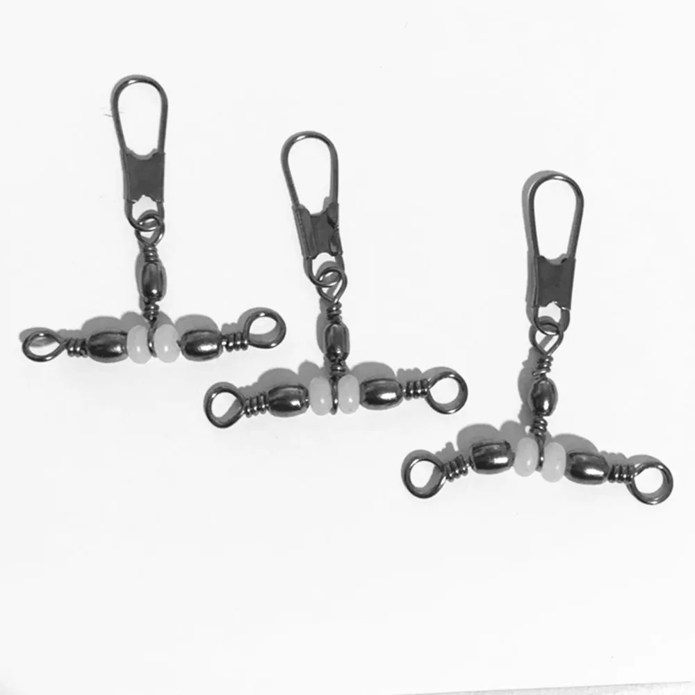 20pcs 3-Way Fishing Snap Connector with Pin Solid Ring Bearing Barrel Rolling Swivel Durable Stainless Steel Heavy Duty Ball
20pcs 3-Way Fishing Snap Connector with Pin Solid Ring Bearing Barrel Rolling Swivel Durable Stainless Steel Heavy Duty Ball