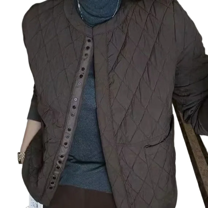 Lightweight Cotton-Padded Clothes Maillard Temperament 2026 Diamond Casual Fashion Cotton-Padded Clothes Plaid Quilted Parka
Lightweight Cotton-Padded Clothes Maillard Temperament 2026 Diamond Casual Fashion Cotton-Padded Clothes Plaid Quilted Parka