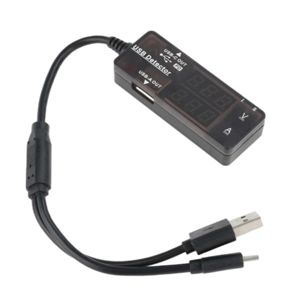 USB Charger Tester Voltmeter Ammeter Tester Dual LED Display Voltage Current Meter Mobile Power Detector with USB/Type-C Cable
USB Charger Tester Voltmeter Ammeter Tester Dual LED Display Voltage Current Meter Mobile Power Detector with USB/Type-C Cable