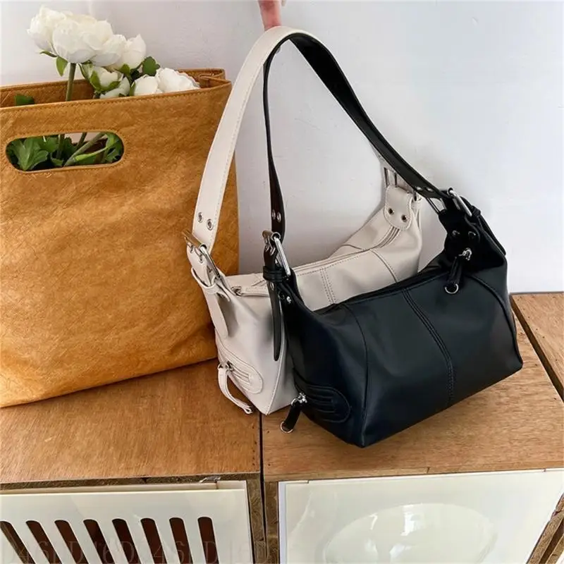 D46D Women Armpit Bag Retro Handbag and Purse Solid Color Shoulder Bag Shopping Bag
D46D Women Armpit Bag Retro Handbag and Purse Solid Color Shoulder Bag Shopping Bag