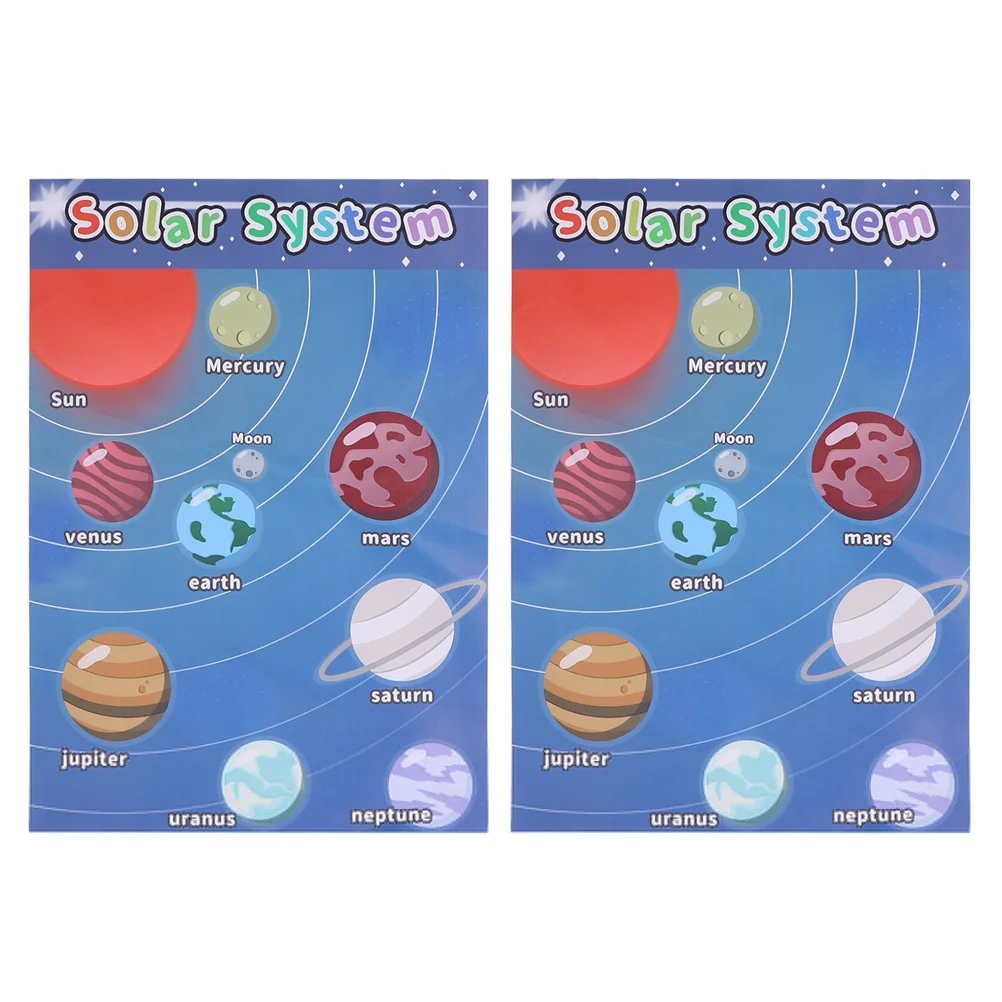 2pcs Solar System Posters 28x40cm Early Education Learning Charts Kids Room Wall Decor Educational Preschool Chart Classroom
2pcs Solar System Posters 28x40cm Early Education Learning Charts Kids Room Wall Decor Educational Preschool Chart Classroom