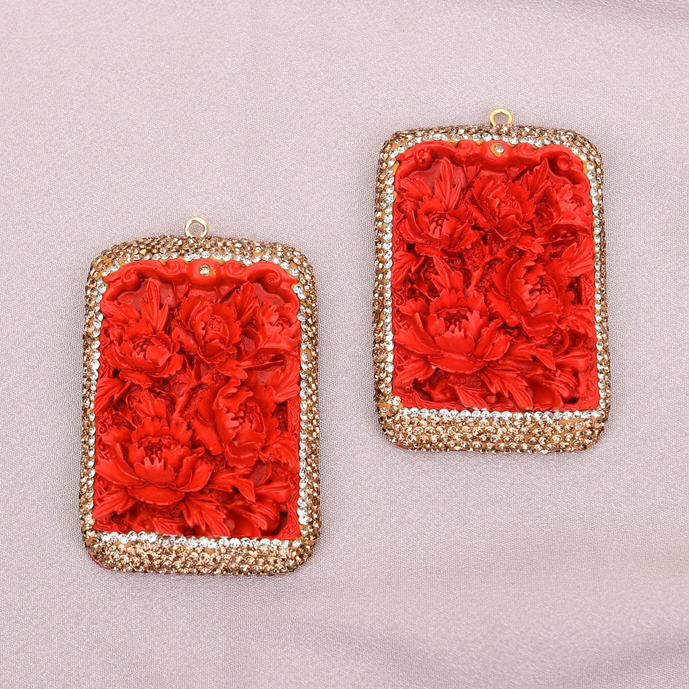 APDGG 2 Pcs Big Natural Red Stone Cinnabar Pendant Jewelry Making DIY
APDGG 2 Pcs Big Natural Red Stone Cinnabar Pendant Jewelry Making DIY