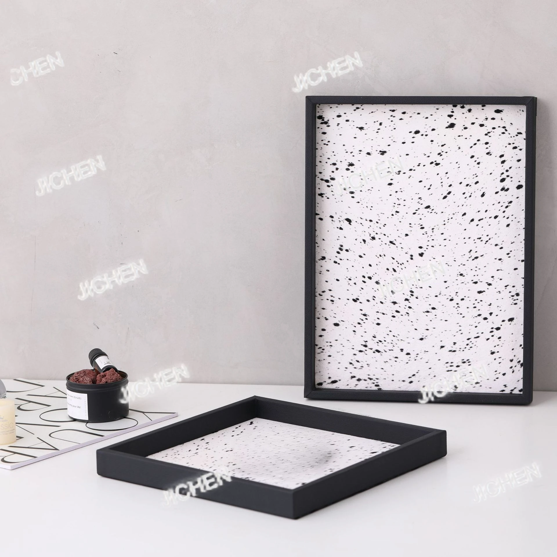 modern leather horse hair spotted tray coffee table display tray living room dining room storage tray decoration
modern leather horse hair spotted tray coffee table display tray living room dining room storage tray decoration