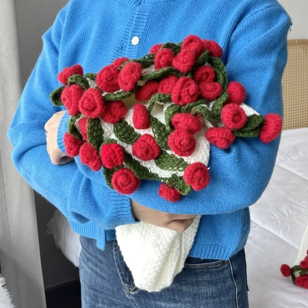 Fashion Rose Bouquet Blanket Unfinished Handmade Woven Artificial Knitted Blanket DIY Craft Material Pack Holiday Gifts
Fashion Rose Bouquet Blanket Unfinished Handmade Woven Artificial Knitted Blanket DIY Craft Material Pack Holiday Gifts