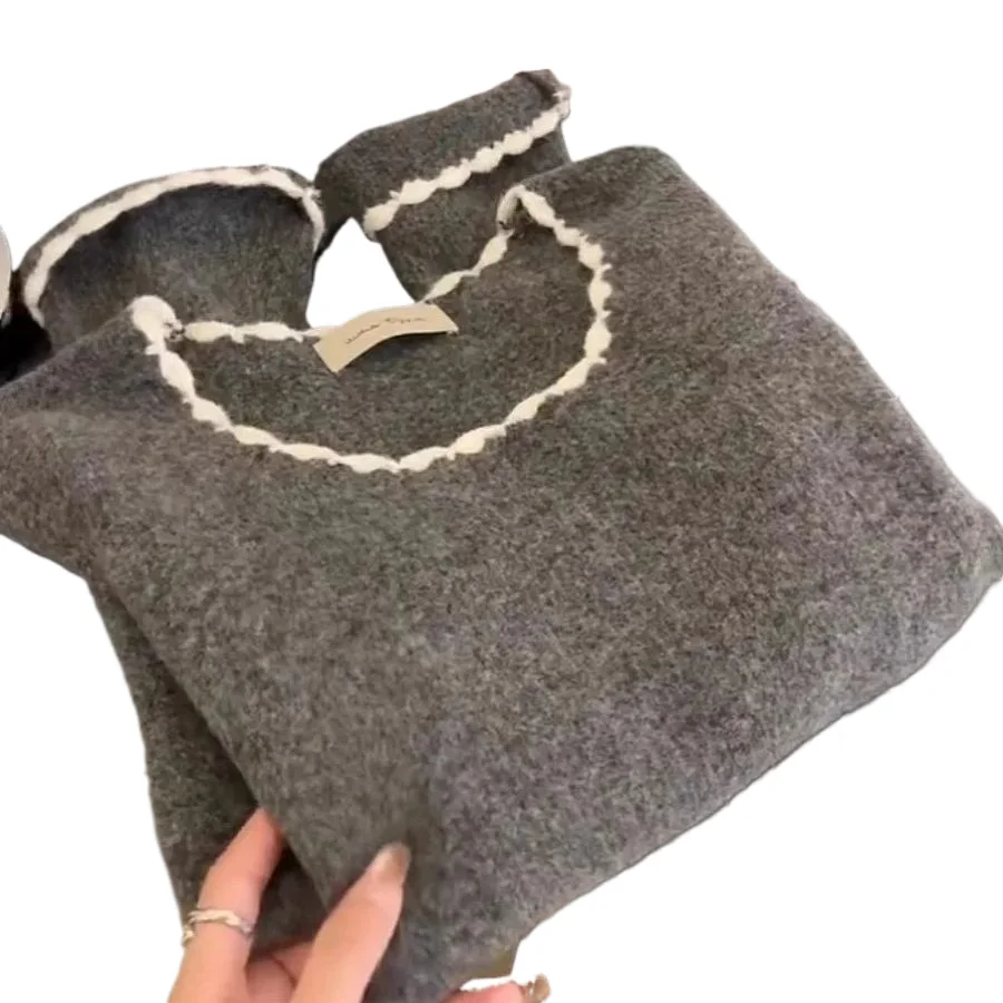 Grey Square Collar Knitted Sweater Sweet Wood Ear Slim Long Sleeve Bottoming Shirt Women Spring Autumn Short Pullover Top
Grey Square Collar Knitted Sweater Sweet Wood Ear Slim Long Sleeve Bottoming Shirt Women Spring Autumn Short Pullover Top