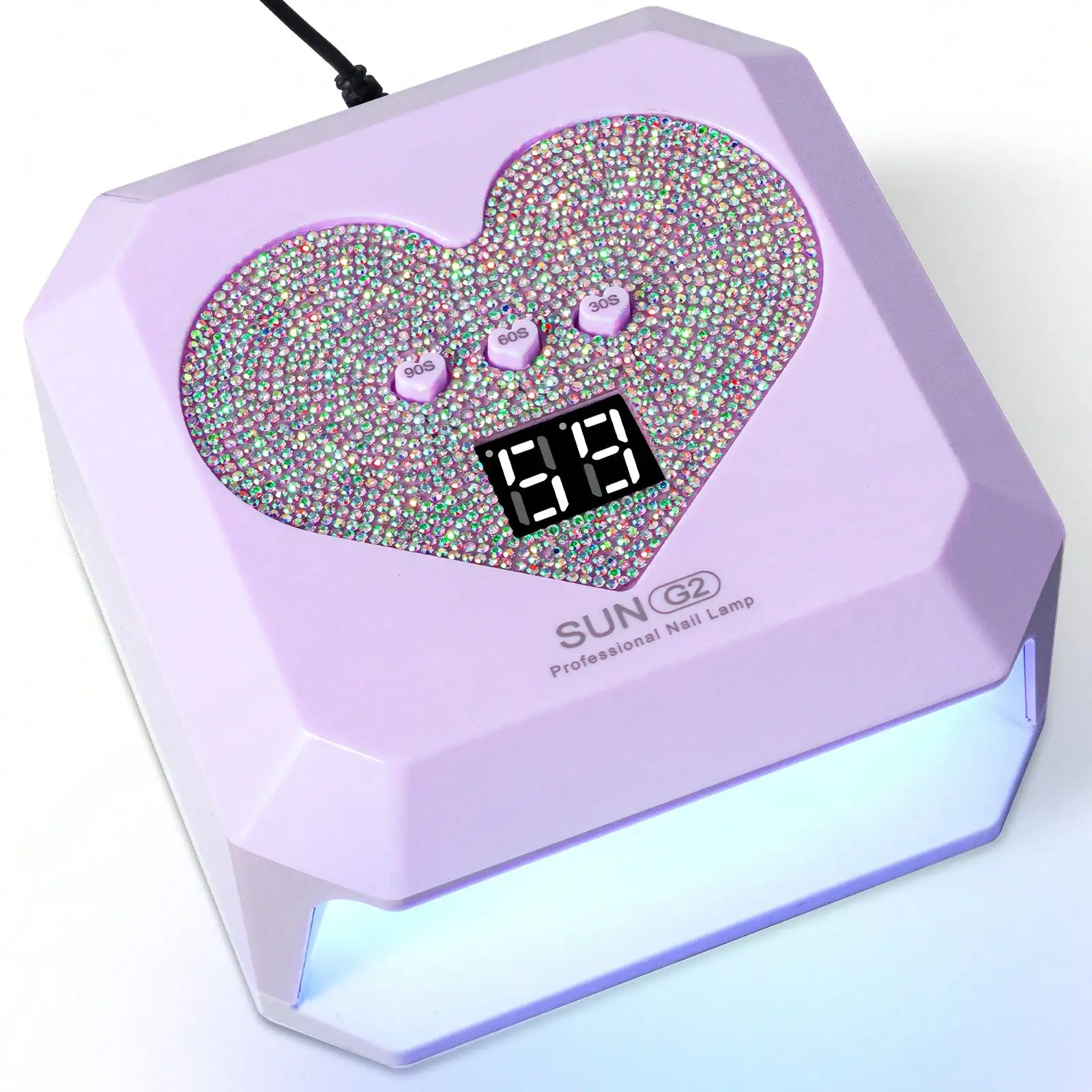 Professional UV Nail Lamp, Nail Dryer With Colorful Rhinestone Heart Shape Design, Large Capacity Gel Lamp With Cute Heart Shape
Professional UV Nail Lamp, Nail Dryer With Colorful Rhinestone Heart Shape Design, Large Capacity Gel Lamp With Cute Heart Shape