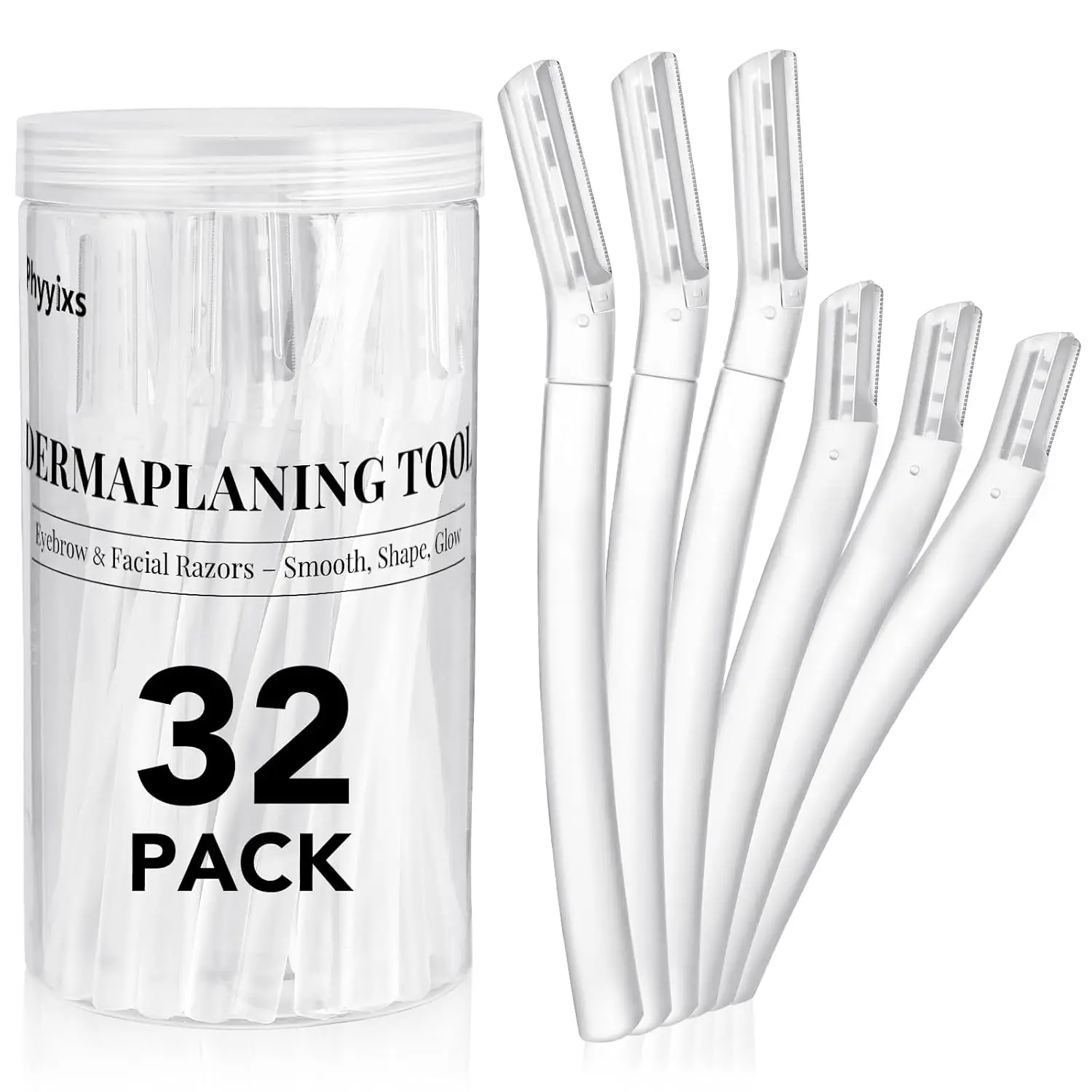 32-Pack Face Razors for Women – Dermaplane & Eyebrow Razor Set, 24 Long + 8 Short Blades for Peach Fuzz Removal, Gentle
32-Pack Face Razors for Women – Dermaplane & Eyebrow Razor Set, 24 Long + 8 Short Blades for Peach Fuzz Removal, Gentle
