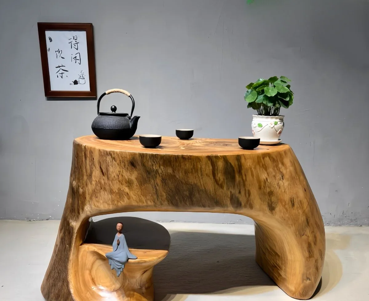 Root carved tree stump tea table Solid wood coffee table, balcony table Flower rack, fish tank base, storage rack
Root carved tree stump tea table Solid wood coffee table, balcony table Flower rack, fish tank base, storage rack