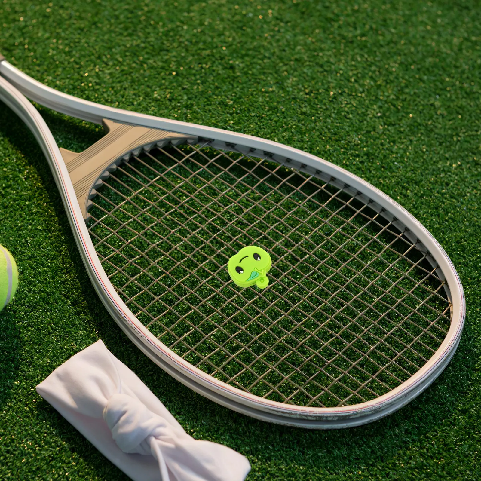 2Pcs Soft Silicone Tennis Racket Dampener Shape Vibration Absorber Fun Design Shockproof Performance Boost Indoor Outdoor