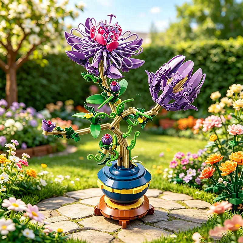Purple Fantasy Flower Building Blocks, Preserved Flower Potted Plant Model, DIY Assembly Desktop Ornament, Valentine's Day Gift
Purple Fantasy Flower Building Blocks, Preserved Flower Potted Plant Model, DIY Assembly Desktop Ornament, Valentine's Day Gift