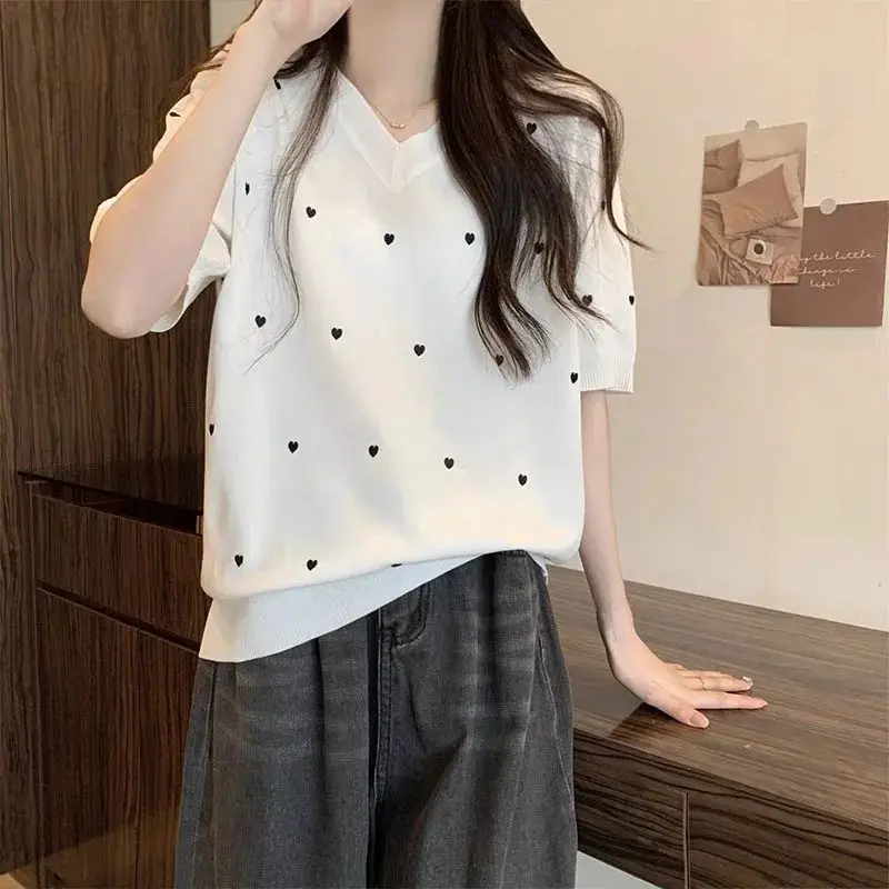 Women's Summer Little Love Embroidery Tide Tirt Casual Comfortable Breathable Faionable Mid-Aged And ly Women's Clot...
Women's Summer Little Love Embroidery Tide Tirt Casual Comfortable Breathable Faionable Mid-Aged And ly Women's Clot...