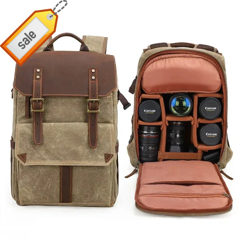 M301 Waterproof Batik Canvas Camera Photo Large Capacity Outdoor Photography Backpack Digital Padded SLR Bag Tripod Holder
M301 Waterproof Batik Canvas Camera Photo Large Capacity Outdoor Photography Backpack Digital Padded SLR Bag Tripod Holder