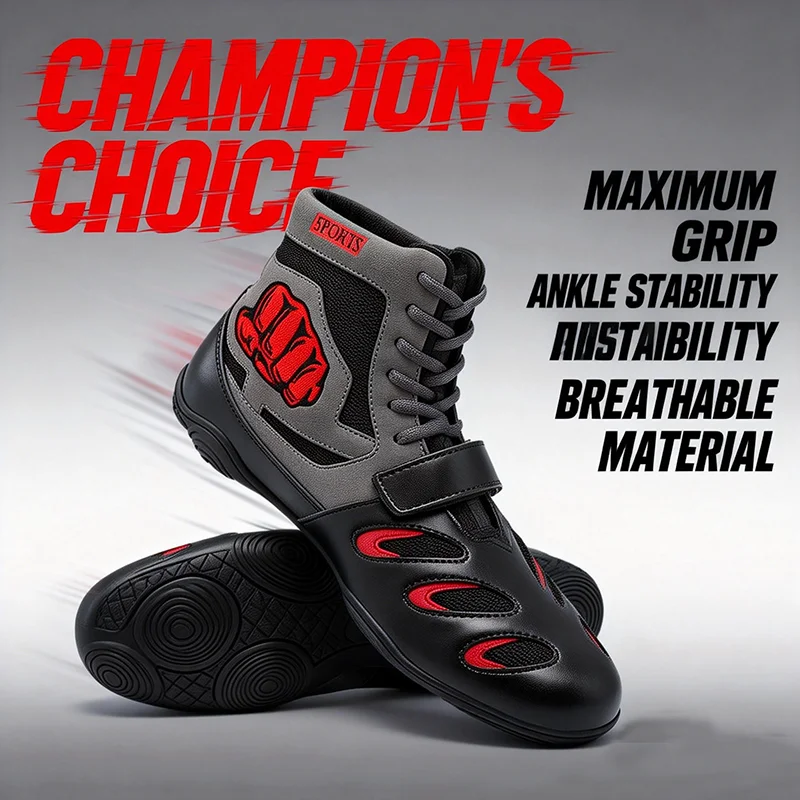 Lightweight Boxing Wrestling Shoes Men's Sports Training Sneakers Large Size Gym Outdoor Male Professional
Lightweight Boxing Wrestling Shoes Men's Sports Training Sneakers Large Size Gym Outdoor Male Professional