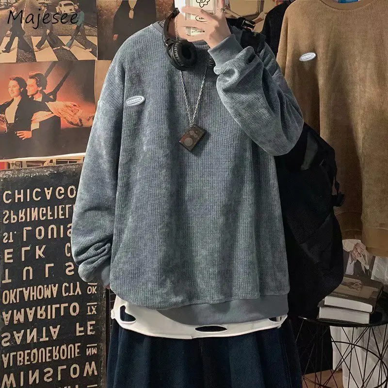 Sweatshirts Men New Corduroy Autumn Loose Korean Style Fashion O-neck All-match Kpop Solid Casual Teens Leisure Clothing Vintage
Sweatshirts Men New Corduroy Autumn Loose Korean Style Fashion O-neck All-match Kpop Solid Casual Teens Leisure Clothing Vintage