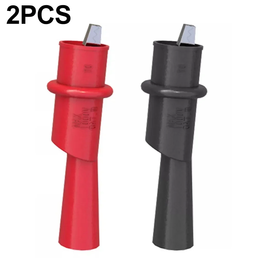 2 PCS Clips Multimeter Push On Clip Insulated Crocodile Clamp For Electrical Test 1 Black+1 Red
2 PCS Clips Multimeter Push On Clip Insulated Crocodile Clamp For Electrical Test 1 Black+1 Red