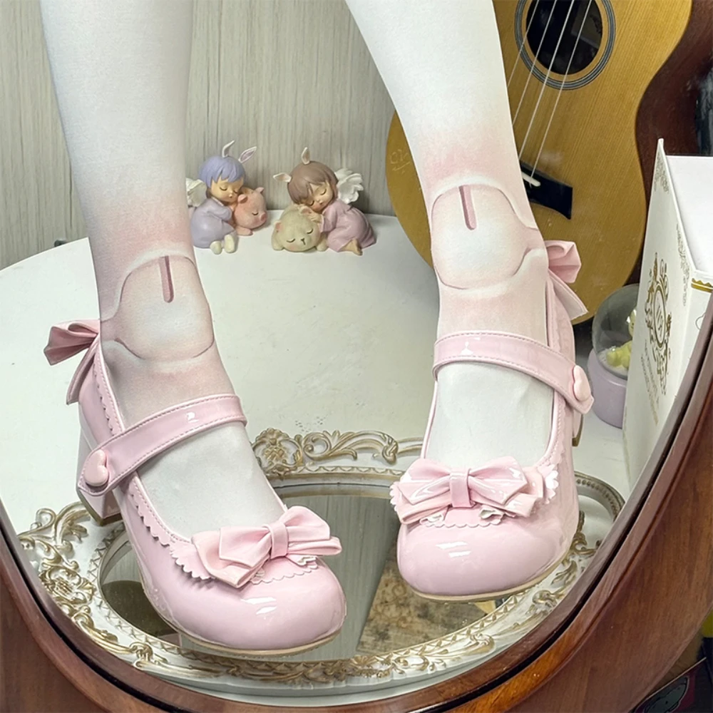 Japanese Kawaii Round Head Pink High Heel Girl Casual Mary Jane Shoes for Women Lolita Bow Platform Heels Pumps
Japanese Kawaii Round Head Pink High Heel Girl Casual Mary Jane Shoes for Women Lolita Bow Platform Heels Pumps