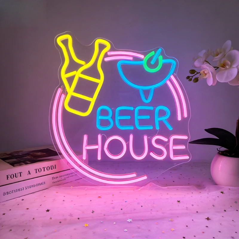 Неоновая вывеска Beer House Bottle Cocktail с USB-подсветкой, регулируемая LED-лампа для декора стен, ночник для бара, паба, мужской комнаты, декор для стен
Неоновая вывеска Beer House Bottle Cocktail с USB-подсветкой, регулируемая LED-лампа для декора стен, ночник для бара, паба, мужской комнаты, декор для стен