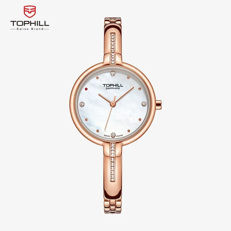 TOPHILL Women's Watches Fashionable Generous Quartz Watch Mother-of-pearl Waterproof Diamond Ruby Dial Jewelry Bracelet Watch
TOPHILL Women's Watches Fashionable Generous Quartz Watch Mother-of-pearl Waterproof Diamond Ruby Dial Jewelry Bracelet Watch