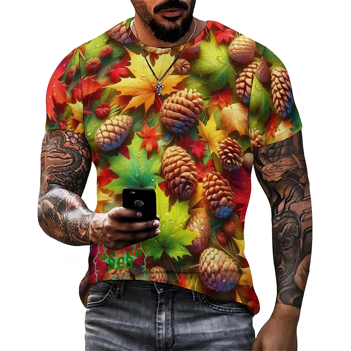 New Personalized Fun Pattern Men's 3D Printed Short-Sleeve T-Shirt - 3D Short-Sleeve Top
New Personalized Fun Pattern Men's 3D Printed Short-Sleeve T-Shirt - 3D Short-Sleeve Top