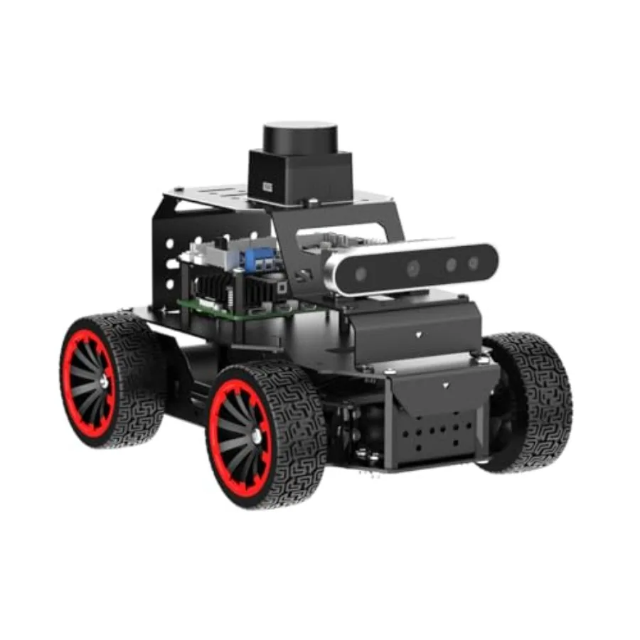 ROS2 Robot Car for Raspberry Pi: Ackermann Chassis with AI Vision SLAM Mapping Auto Driving Voice Control Python Programmable B
ROS2 Robot Car for Raspberry Pi: Ackermann Chassis with AI Vision SLAM Mapping Auto Driving Voice Control Python Programmable B