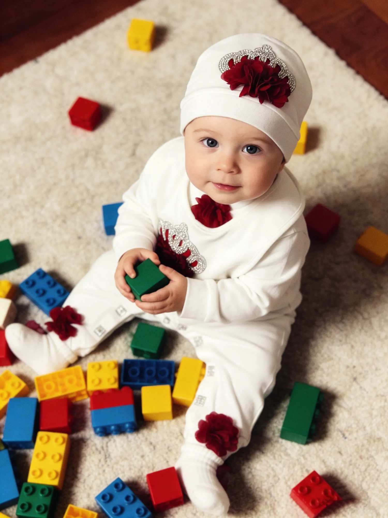 Newborn Girl Red Rose Outfit - Onesie for Baptism & Photoshoot
Newborn Girl Red Rose Outfit - Onesie for Baptism & Photoshoot