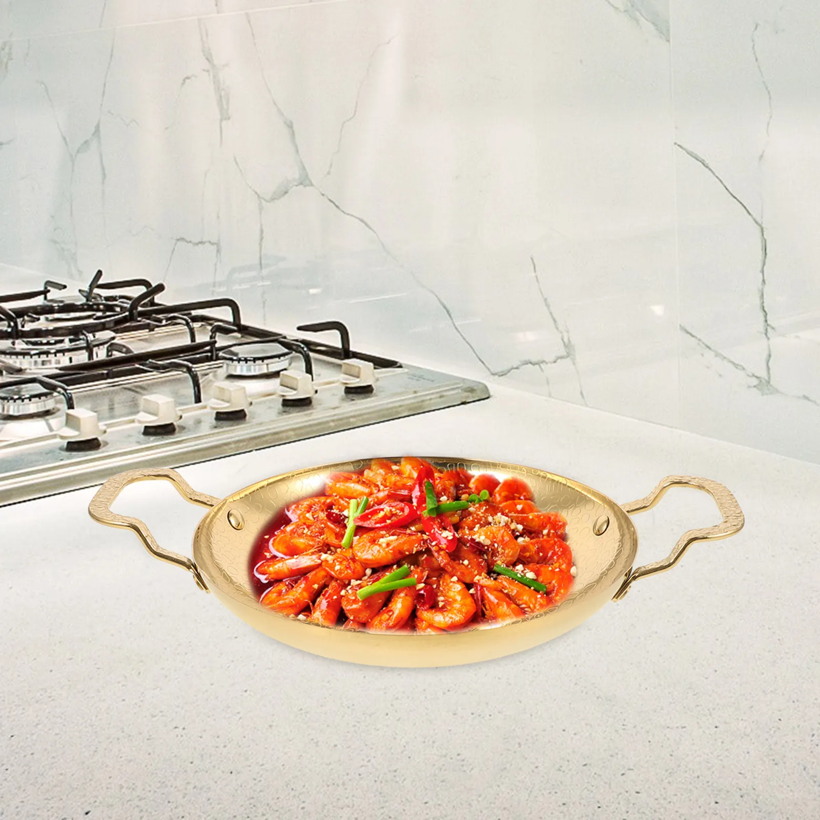 Durable Stainless Steel Dry Pot Hammered Design Dual Handle Kitchen Wok Metal Cooking Utensil Household Hot Pot Outdoor Cookware
Durable Stainless Steel Dry Pot Hammered Design Dual Handle Kitchen Wok Metal Cooking Utensil Household Hot Pot Outdoor Cookware