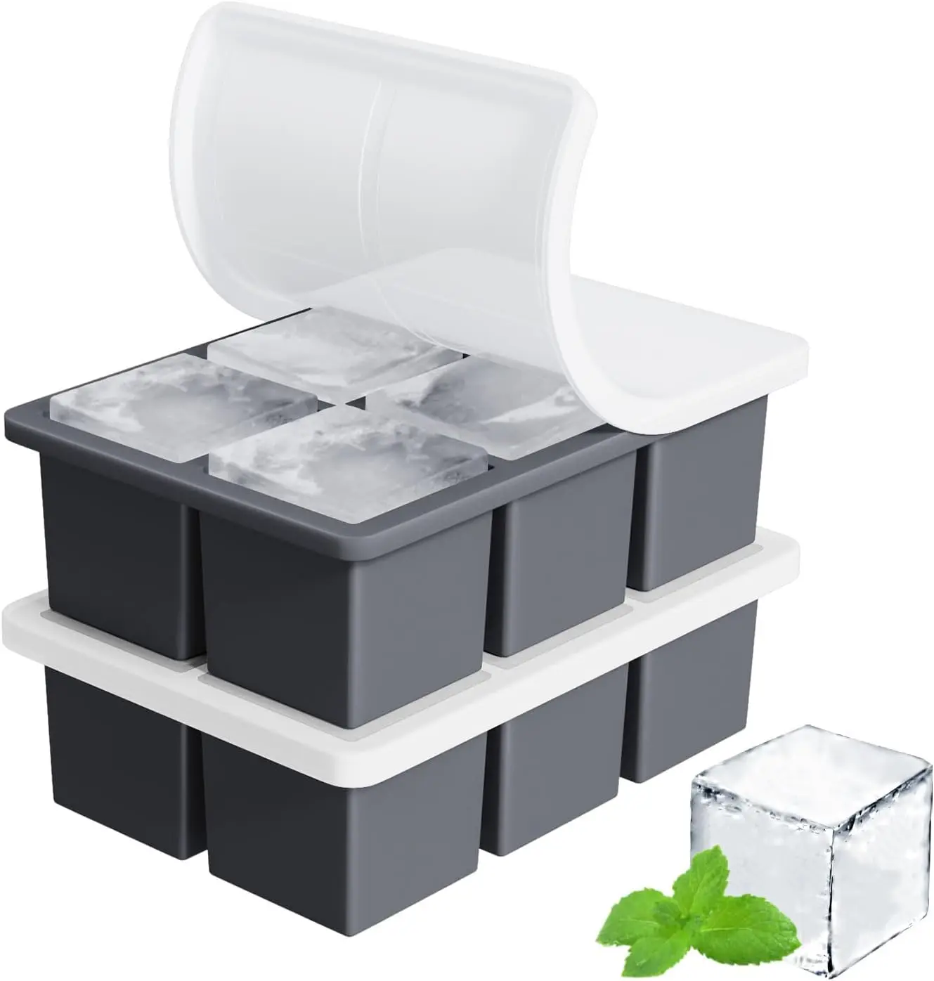 Ice Cube Tray for Whiskey: FDDBI Silicone Ice Cube Trays with Lid - 2Pack Big Square Old Fashioned Ice Cube Maker for Cocktail -
Ice Cube Tray for Whiskey: FDDBI Silicone Ice Cube Trays with Lid - 2Pack Big Square Old Fashioned Ice Cube Maker for Cocktail -