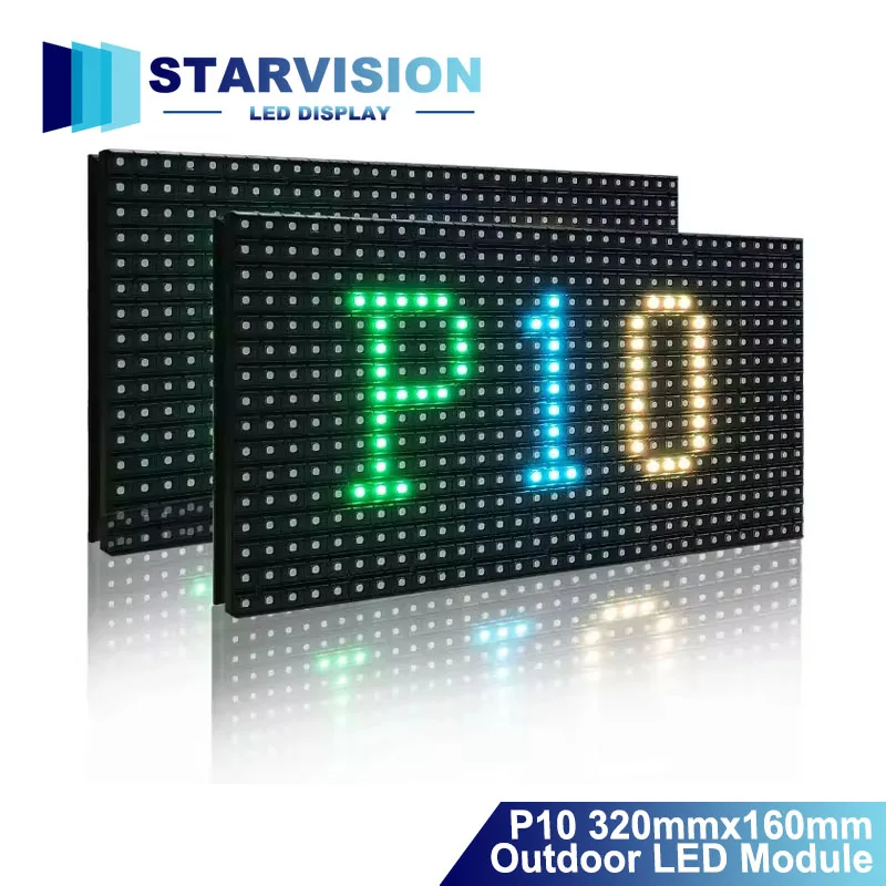 Outdoor P10 LED Module 320*160mm IP65 Waterproof 10mm Pitch RGB Full Color LED Display Screen for Advertising Video Wall
Outdoor P10 LED Module 320*160mm IP65 Waterproof 10mm Pitch RGB Full Color LED Display Screen for Advertising Video Wall