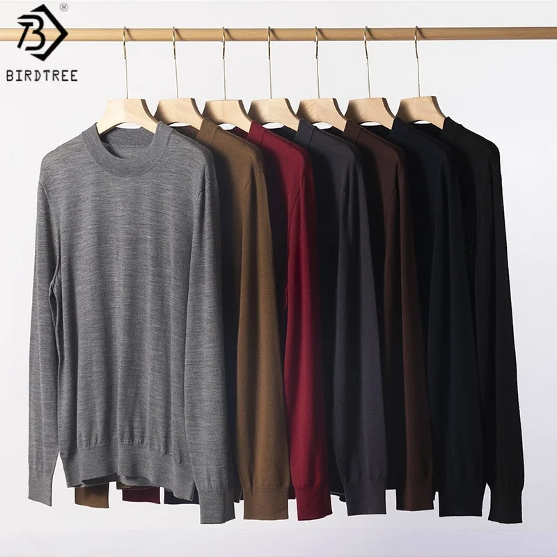 Трикотаж Birdtree из 100% овечьей шерсти Yangtze, мужской однотонный свитер с длинными рукавами и круглым вырезом, осенне-зимний пуловер 2025 T59905JF
Трикотаж Birdtree из 100% овечьей шерсти Yangtze, мужской однотонный свитер с длинными рукавами и круглым вырезом, осенне-зимний пуловер 2025 T59905JF